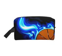 Sac de Maquillage de Voyage Grande capacité avec Motif de Basket-Ball brûlant pour Femme