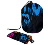 Sac de maquillage de voyage - Motif graffiti abstrait - Pour femme - Portable et pliable - Multifonctionnel - Organiseur rond, Art abstrait Graffiti Paw Print,