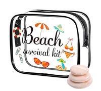 Sac De Maquillage De Voyage,Pochette à Fermeture Éclair Grande Capacité,Organisateur De Toilettte pour Trousse Cosmétique | pour Salle De Bain Plage Sport Hôtel Vacances