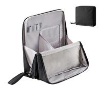 Sac De Maquillage De Voyage - Porte Cosmétique De Voyage Debout | Conteneur Portable Imperméable avec Diviseurs, Organisation Et Stockage pour Articles De Toilette Et Papeterie, Noir,