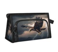 Sac de maquillage de voyage pour les femmes et les hommes dessin d'aigle animal sac de toilette cosmétique articles de toilette sac de douche organisateur couleur L sac, Coloré, L, Organiseur pour