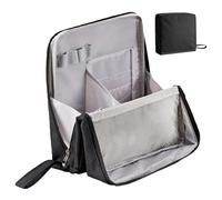 Sac de Maquillage Debout, Sac de Toilette en Tissu Oxford capacité avec Compartiments, Organisateur Maquillage Portable avec poignée et Fermeture à glissière
