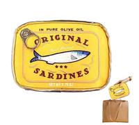 Sac de Maquillage des Sardines en Conserve | 6.1x4.33x1,77 Pouces Sac de Maquillage de Voyage | Sac cosmétique de Style Sardines en Conserve | Sac de Rangement esthétique drôle de Canned Sardine pour