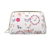 Sac de maquillage en cuir d'alpaga avec lame de style dessin animé, fermeture éclair, pour divers objets, blanc, taille unique, Blanc, Taglia Unica