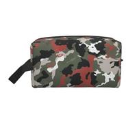 Sac de maquillage imprimé en forme de coco, plage, coucher de soleil, pour femmes, trousse de toilette de voyage, grande capacité avec poignée, camouflage, Taille unique, Trousse de maquillage