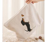 Sac de maquillage imprimé mignon de teckel/Trousse zippée grande capacité, indispensable de voyage/Sac cosmétique portable d'été, cadeau pour amis, infirmières, enseignants, fête des mères, femmes, pe