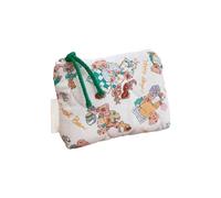 Sac de maquillage matelassé en coton avec motif floral - Sac de rangement portable pour femme et fille, rose bonbon, As shown in the figure