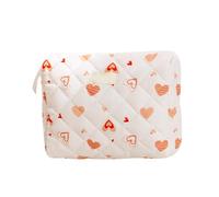 Sac de Maquillage matelassé Pochette Florale | Pochette de Maquillage Florale esthétique - Trousse à cosmétiques de Voyage, Organisateur de Rangement de Maquillage, Trousse Toilette matelassée Grande