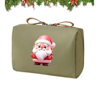 Sac de Maquillage Mignon pour Vacances, Sac de Maquillage Portable pour Vacances, Sac cosmétique avec Impression Festive, Sac de Voyage Compact 3,94 x 2,36 x 6,3 Pouces pour Voyage,