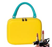 Sac de Maquillage - Organisateur cosmétique, enveloppe à Fermeture éclair compacte | Étui de Rangement Flexible pour Facile à Transporter, Voyage, Gym, Amis, Bureau, Portefeuille, Element, Jaune,