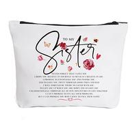 Sac de maquillage personnalisé « To My Sister », cadeau d'anniversaire de sœurs, amis, sœurs - Never Forget That I Love You-Sister »