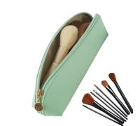 Sac de maquillage pour femmes, sac de cosmétique de voyage - Piste cosmétique à fermeture éclair portable | Organisateur de maquillage de grande capacité Organisateur Sac de toilette de voyage PU mult