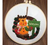 Sac De Matériel De Broderie En Tissu Pour Débutants,Cadeaux Créatifs 3d,Kit De Bricolage,Couture,Point De Croix,Peinture Murale - Type Welcome 02-About 20cm