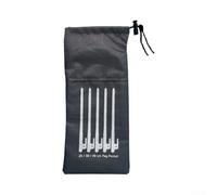 Sac de matériel de camping portable 30 cm pour randonnées | Oxford PU 420D robuste, résistant aux intempéries, protège les piquets métalliques, 30 cm de long, couleur grise (gris S