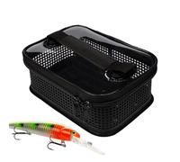 Sac de matériel de pêche - Poignée portable en maille de grande capacité, stockage d'appâts, conception sécurisée | Parfait pour le lancer à la mouche, la traîne, la turlutte, le poisson-chat, la