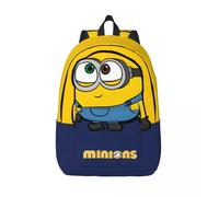 Sac de maternelle Minion Bob Moi, moche et méchant Minions Lycéens Campus personnalise pour cadeaux Sac pour ordinateur portable à fermeture éclair Noir
