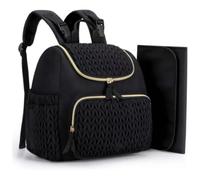 Sac de maternité léger de grande capacité, sac de voyage en plein air for enfants, sacs suspendus for poussette, sac à dos de maternité à la mode for femmes(Black)