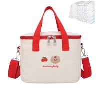 Sac de maternité, | Mignon Multifonctionnel pour maman - sac de rangement réglable avec compartiment pour couche isolante, articles de, rouge, riferimento alla descrizione