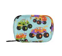 Sac de médecine bleu pour véhicule tout-terrain de dessin animé de voyage avec compartiments amovibles Petit organisateur de pilules portable pour sac à main