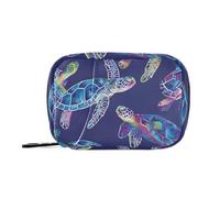 Sac de médecine coloré de tortue de mer psychédélique avec compartiments amovibles, organiseur de voyage pratique pour sac à main