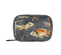 Sac de médecine de poisson esthétique gris de voyage avec compartiments détachables, organiseur de pilules médicinales pour sac à main