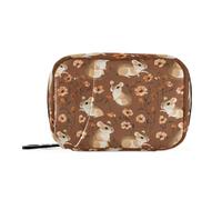 Sac de médecine en terre cuite d'animaux de beauté pour voyager avec compartiments détachables, sac de voyage portable pour médecine