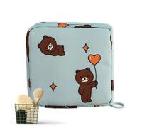 Sac de menstruation compact - Sac imperméable pour les règles | Sac de règles hygiéniques avec fermeture éclair, grande capacité, sac de rangement cosmétique de voyage, cadeau idéal pour les femmes