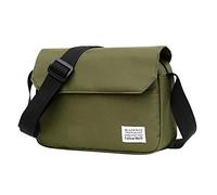 Sac de messager classique sac à bandoulière en nylon à main à bandoulière pour homme ou femme Casque tooth Sans Fil (Green, One Size)