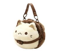 Sac de messager de chat en peluche - petit fourre-tout mignon, bandoulière réglable, sac à main de la mode de la mode Soupchance à un animal doux pour les filles pour transporter des clés de téléphone