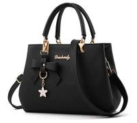Sac de messager portable à une épaule pour dames à la mode -noir