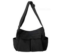 Sac de Messager pour Hommes Femmes Sac à épaule en Toile avec bandoulière réglable Grand Sac de Corps Transversal décontracté pour Les achats de Travail collégial Tous Les Jours