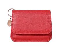 Sac De Monnaie en Cuir - 11,5x2,5x9,5 Cm Capper | Petits Sacs De Changement | Sac De Monnaie pour Femmes | Titulaire De Portée Portable Portable pour Carte De Crédit, Bullett, Wine Red,