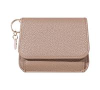 Sac De Monnaie en Cuir - 11,5x2,5x9,5 Cm Capper | Petits Sacs De Changement | Sac De Monnaie pour Femmes | Titulaire De Portée Portable Portable pour Carte De Crédit, Bullett, Apricot,