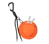 Sac de monnaie pour femmes, porte-clés de sac de monnaie, bouton de sac de sac de sac de chapeau de chapeau, titulaire de portée portatif fait à la main pour carte de crédit, factures, Chapeau orange