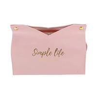 Sac de Mouchoirs, Boîte de Porte-Papier de Soie Simple Porte-Serviettes Moderne élégant Décoration de la Maison, Cuir Artificiel Vintage Cuisine Papier Serviette Boîte Conteneur pour Bureau(Rose)