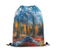 Sac De Natation Pays des Roches De Montagne Sac De Sport Réglable Drawstring Bags Rangement pour École Fête Camping