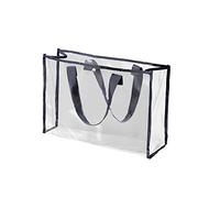 Sac de natation portable, sac de rangement cosmétique, sac de lavage transparent multifonctionnel, grande capacité, sac de plage, fourre-tout pour femme, bleu marine, Taille unique