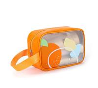 Sac de natation pour femme - Séparation humide et sèche - Sac de fitness étanche - Sac de toilette portable pour la plage, Orange, S, Moderne