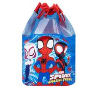 Marvel Sac de natation pour garçons Spidey et ses incroyables amis | Sac de natation Spiderman | Sac à dos à cordon pour garçons | Bleu Taille Unique