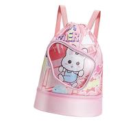 Sac de natation pour - Séparation humide et sèche pour , sac de natation, plage, dessin animé, compartiment à chaussures, sac à dos de piscine avec cordon de serrage, sac de piscine