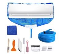 Sac de Nettoyage de Climatisation, Kit Nettoyage Mural Climatiseur, Climatiseur Murale Lavage Sac de Protection, Kit Nettoyage Climatisation avec Tuyau d'eau pour Unités AC divisées