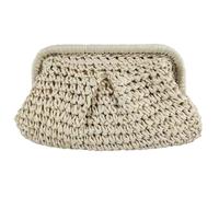 Sac De Niche Tissé 1 Pièce, Pochette Beige, Sac À Main D’Été, Pochette Tissée, Sac Tissé, Sac De Poignet Tissé, Pochette De Plage D’Été