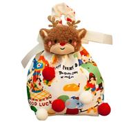 Sac de Noël - 14,5x9,5x25,5 cm, sac en tissu, réutilisable pour noix et sucettes, décoration pour bonbons caoutchouteux | Organisateur d'événements pour