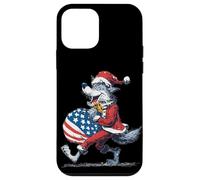 Sac de Noël Amusant Loup Volant dans des Couleurs patriotiques Coque pour iPhone 12 Mini