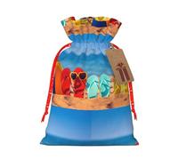 Sac de Noël avec cordon de serrage - Idéal pour emballer des cadeaux de Noël et d'Halloween - 12 x 17 cm