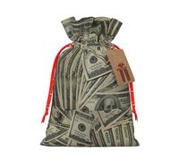 Sac de Noël avec cordon de serrage, idéal pour emballer des cadeaux de Noël et Halloween 12,9 x 17,5 cm