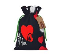 Sac de Noël avec cordon de serrage imprimé « Happy Valentine's Day »