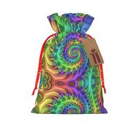 Sac de Noël avec cordon de serrage, imprimé tie-dye, 11,9 x 17,5 cm, pour anniversaires de Noël et anniversaires