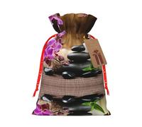 Sac de Noël avec cordon de serrage imprimé zen, sacs pour emballage cadeau, pour mariage, Pâques, fête de vacances