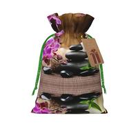 Sac de Noël avec cordon de serrage imprimé zen, sacs pour emballage cadeau, pour mariage, Pâques, fête de vacances